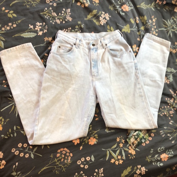 Vintage Lee High Waist Light Wash Straight Leg Authentic Mom Jeans - Picture 5 of 13